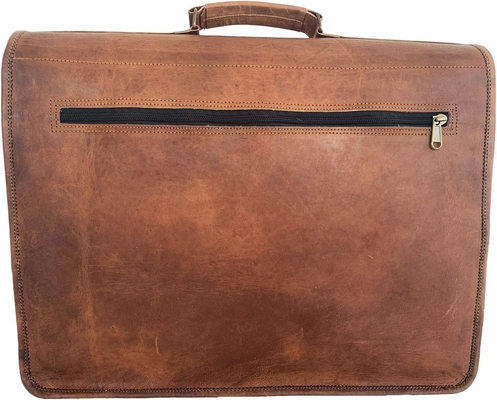 18 INCH LEATHER BRIEFCASE LAPTOP MESSENGER BAG BEST COMPUTER SATCHEL HANDMADE BAGS FOR MEN AND WOMEN