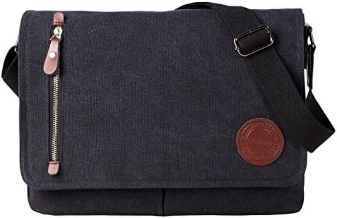 VINTAGE CANVAS SATCHEL MESSENGER BAG FOR MEN WOMEN,TRAVEL SHOULDER BAG 13.5&quot; LAPTOP BAGS BOOKBAG