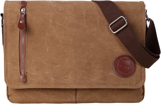 VINTAGE CANVAS SATCHEL MESSENGER BAG FOR MEN WOMEN,TRAVEL SHOULDER BAG 13.5&quot; LAPTOP BAGS BOOKBAG