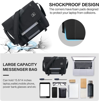 15.6 INCH LAPTOP CROSSBODY BAGS WOMEN CASUAL SATCHEL SHOULDER BAG COLLEGE TRAVEL OFFICE BRIEFCASE