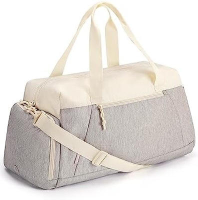 BAGSMART GYM BAGS FOR MEN WOMEN, FOLDABLE TRAVEL DUFFLE BAG, LIGHTWEIGHT WEEKENDER DUFFEL BAG WITH SHOE COMPARTMENT,