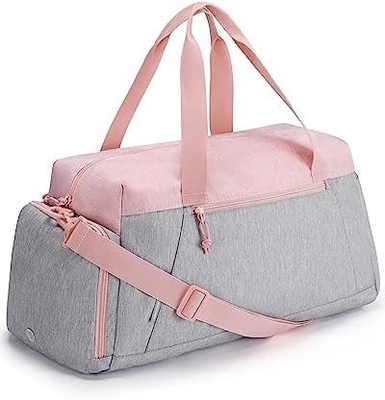 BAGSMART GYM BAGS FOR MEN WOMEN, FOLDABLE TRAVEL DUFFLE BAG, LIGHTWEIGHT WEEKENDER DUFFEL BAG WITH SHOE COMPARTMENT,