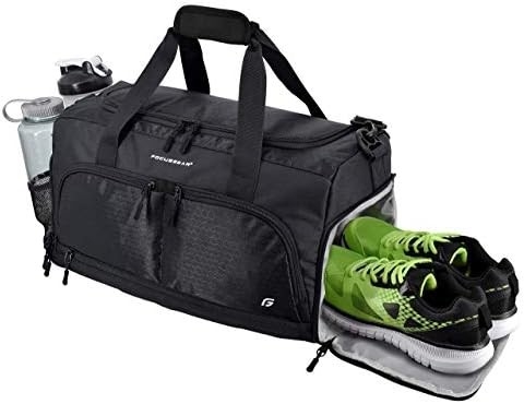 ULTIMATE GYM BAG 2.0: THE DURABLE CROWDSOURCE DESIGNED DUFFEL BAG WITH 10 OPTIMAL COMPARTMENTS INCLUDING WATER RESISTANT
