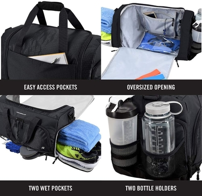 ULTIMATE GYM BAG 2.0: THE DURABLE CROWDSOURCE DESIGNED DUFFEL BAG WITH 10 OPTIMAL COMPARTMENTS INCLUDING WATER RESISTANT