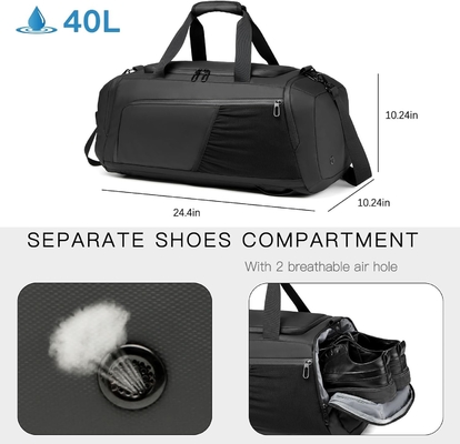 GYM DUFFLE BAG WATERPROOF SPORTS DUFFEL BAGS TRAVEL WEEKENDER BAG FOR MEN WOMEN OVERNIGHT BAG WITH SHOES COMPARTMENT