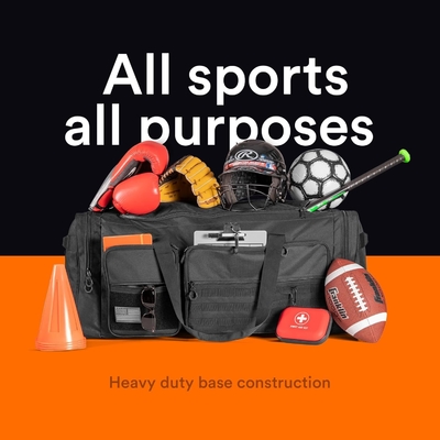 Fitdom 130L 36&quot; Heavy Duty Extra Large Sports Gym Equipment Travel Duffle Bag W/Adjustable Shoulder Strap &amp; 7 Compartmen