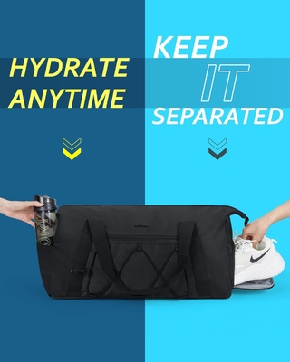 BAGSMART Gym Bag With Shoe Compartment & Wet Pocket, Lightweight Sports Travel Duffel Bag, C TO STORE SPORTS SHOES WATER