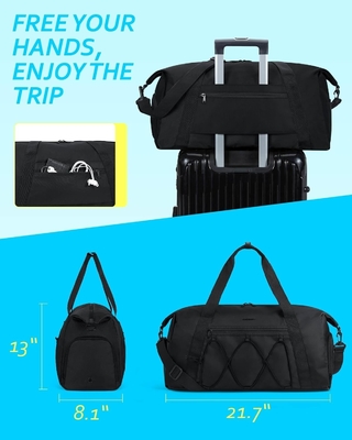 BAGSMART Gym Bag With Shoe Compartment & Wet Pocket, Lightweight Sports Travel Duffel Bag, C TO STORE SPORTS SHOES WATER