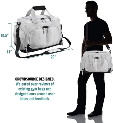 The Durable Crowdsource Designed Duffel Bag with 10 Optimal Compartments Including Water Resistant PouSPORTS SHOES