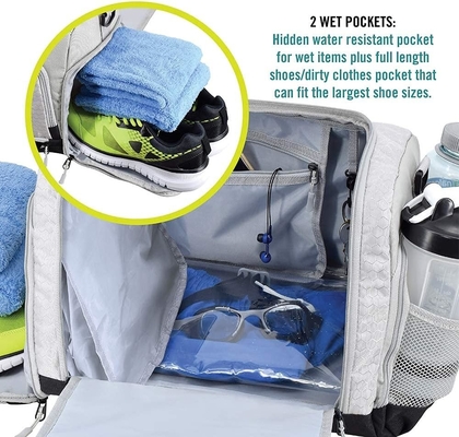 The Durable Crowdsource Designed Duffel Bag with 10 Optimal Compartments Including Water Resistant PouSPORTS SHOES