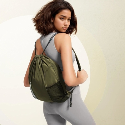 BEEGREEN DRAWSTRING-BACKPACK-GYM-BAG, LARGE SPORTS BAG, STRING BACKPACK CINCH SACK FOR MEN AND WOMEN RED