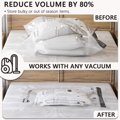 SUOCO 8 MEDIUM VACUUM STORAGE BAGS, SPACE SAVER BAGS WITH TRAVEL HAND PUMP, COMPRESSION AIRTIGHT SEALER BAGS FOR CLOTHES