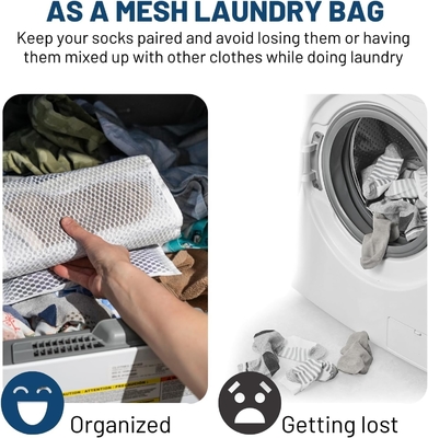 HANGING CLOSET ORGANIZER WITH POCKETS, 2-PACK SOCK ORGANIZERS FOR WASHING AND DRYING, STORAGE BAGS CAN ORGANIZE SOCKS,