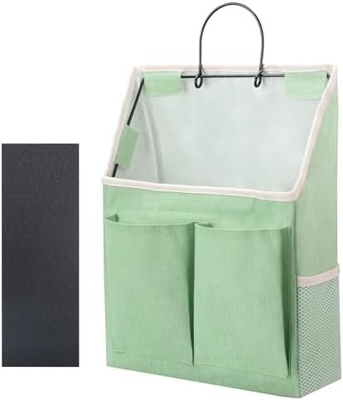 2 PACK WALL HANGING BAG ORGANIZER BASKET WITH POCKETS FOR BATHROOM BEDROOM KITCHEN DORM ROOM ESSENTIALS RV STORAGE AND