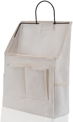 2 PACK WALL HANGING BAG ORGANIZER BASKET WITH POCKETS FOR BATHROOM BEDROOM KITCHEN DORM ROOM ESSENTIALS RV STORAGE AND