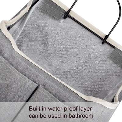 2 PACK WALL HANGING BAG ORGANIZER BASKET WITH POCKETS FOR BATHROOM BEDROOM KITCHEN DORM ROOM ESSENTIALS RV STORAGE AND