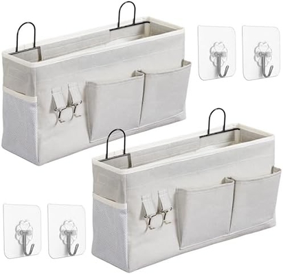 2PCS LARGE WALL HANGING STORAGE BAG, DOOR CLOSET LINEN FABRIC POCKETS ORGANIZER, WATERPROOF FOR LIVING ROOM BEDROOM