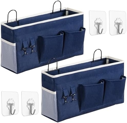 2PCS LARGE WALL HANGING STORAGE BAG, DOOR CLOSET LINEN FABRIC POCKETS ORGANIZER, WATERPROOF FOR LIVING ROOM BEDROOM