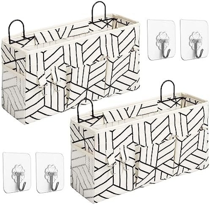 2PCS LARGE WALL HANGING STORAGE BAG, DOOR CLOSET LINEN FABRIC POCKETS ORGANIZER, WATERPROOF FOR LIVING ROOM BEDROOM