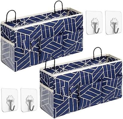 2PCS LARGE WALL HANGING STORAGE BAG, DOOR CLOSET LINEN FABRIC POCKETS ORGANIZER, WATERPROOF FOR LIVING ROOM BEDROOM