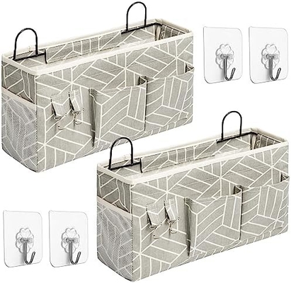 2PCS LARGE WALL HANGING STORAGE BAG, DOOR CLOSET LINEN FABRIC POCKETS ORGANIZER, WATERPROOF FOR LIVING ROOM BEDROOM