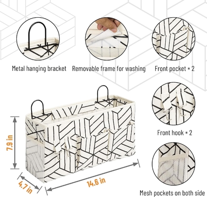 2PCS LARGE WALL HANGING STORAGE BAG, DOOR CLOSET LINEN FABRIC POCKETS ORGANIZER, WATERPROOF FOR LIVING ROOM BEDROOM