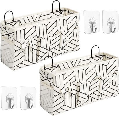 2PCS LARGE WALL HANGING STORAGE BAG, DOOR CLOSET LINEN FABRIC POCKETS ORGANIZER, WATERPROOF FOR LIVING ROOM BEDROOM