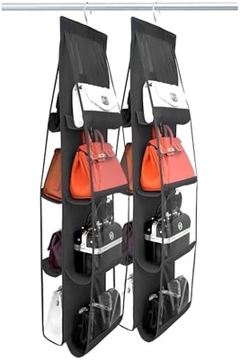 PURSE ORGANIZER - 2 PACK, PURSE HANGER、2024 MODEL、PURSE ORGANIZER FOR CLOSET、THICKEN METAL HOOKS,HAND BAG STORAGE