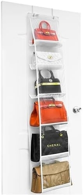 PURSE ORGANIZER - 2 PACK, PURSE HANGER、2024 MODEL、PURSE ORGANIZER FOR CLOSET、THICKEN METAL HOOKS,HAND BAG STORAGE