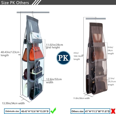PURSE ORGANIZER - 2 PACK, PURSE HANGER、2024 MODEL、PURSE ORGANIZER FOR CLOSET、THICKEN METAL HOOKS,HAND BAG STORAGE