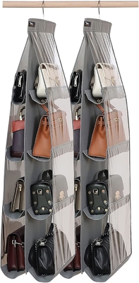 PURSE ORGANIZER - 2 PACK, PURSE HANGER、2024 MODEL、PURSE ORGANIZER FOR CLOSET、THICKEN METAL HOOKS,HAND BAG STORAGE