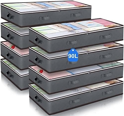 Budding Joy 90L Under Bed Storage Containers, Closet Organizers and Storage Bins, Foldable Underbed Storage Bags for
