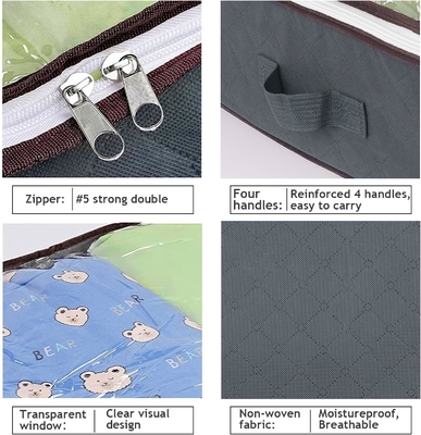 Budding Joy 90L Under Bed Storage Containers, Closet Organizers and Storage Bins, Foldable Underbed Storage Bags for