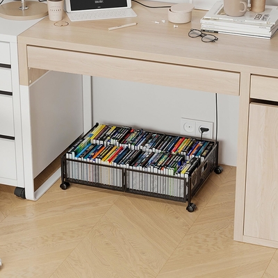 Under Bed Storage With Wheels Under Bed Storage Containers Large Metal Foldable Space-Saving Under Bed Drawer Shoe
