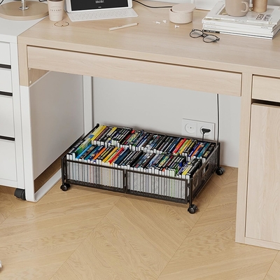 Under Bed Storage With Wheels Under Bed Storage Containers Large Metal Foldable Space-Saving Under Bed Drawer Shoe