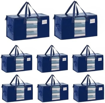 VENO 6 Pack Moving Bags, Comforter And Blanket Storage Bags For Closet, Moving Boxes, Boxes With Lids Alternative,