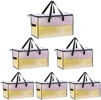 VENO 6 Pack Moving Bags, Comforter And Blanket Storage Bags For Closet, Moving Boxes, Boxes With Lids Alternative,