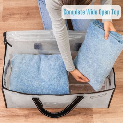VENO 6 Pack Moving Bags, Comforter And Blanket Storage Bags For Closet, Moving Boxes, Boxes With Lids Alternative,
