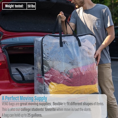 VENO 5 PACK MOVING BAGS, WREATH STORAGE BAG, GARLAND CONTAINER, MOVING AND PACKING SUPPLIES FOR COLLEGE. MOVING BOXES