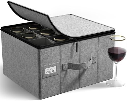 Sorbus China Storage Containers Hard Shell - Glass &amp; Dish Storage Containers for Transport, Moving,