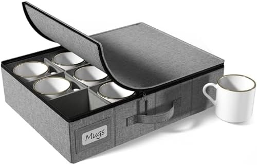 Sorbus China Storage Containers Hard Shell - Glass &amp; Dish Storage Containers for Transport, Moving,
