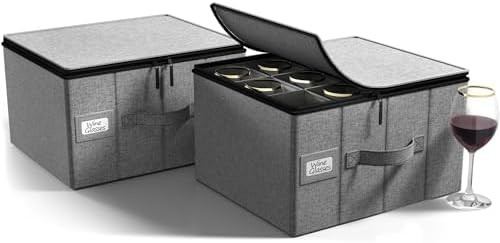 Sorbus China Storage Containers Hard Shell - Glass &amp; Dish Storage Containers for Transport, Moving,