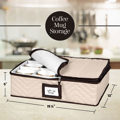 China Storage Containers 5-Piece Set Moving Boxes For Dinnerware, Glasses, Plates, Mugs And Saucers Sturdy Quilted