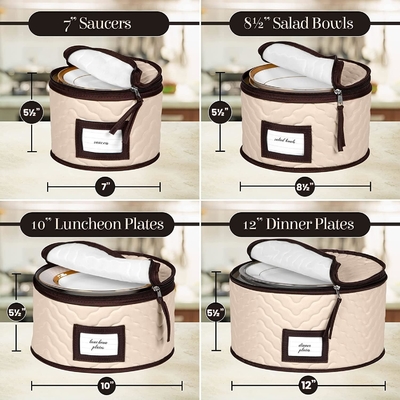 China Storage Containers 5-Piece Set Moving Boxes For Dinnerware, Glasses, Plates, Mugs And Saucers Sturdy Quilted