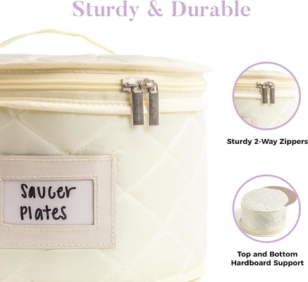 CHINA STORAGE CONTAINERS QUILTED. 7PC DISHES STORAGE KIT WITH 48 CUT-TO-SIZE FELT INNERS. FINE CHINA STORAGE, PLATE