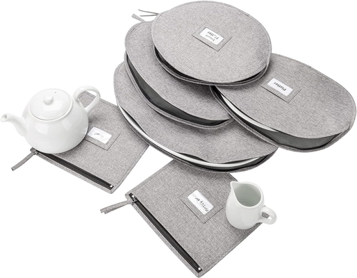 CHINA STORAGE - SET OF 6 CASES FOR FINE CHINA ACCESSORIES STORAGE - HOLDS GRAVY BOATS, BOWLS, SMALL AND BIG PLATTERS
