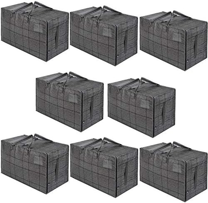 VENO 8 Pack Moving Bags, Moving Supplies, Moving Boxes, College Packing Storage Boxes With Lids Alternative, Heavy Duty