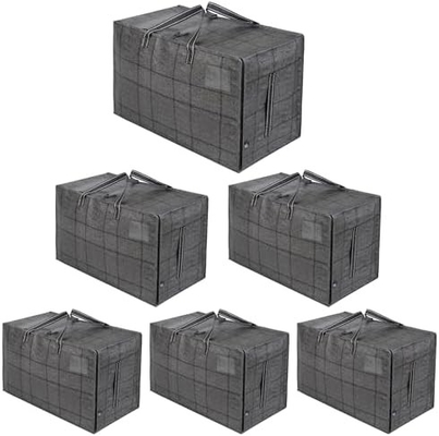 VENO 8 Pack Moving Bags, Moving Supplies, Moving Boxes, College Packing Storage Boxes With Lids Alternative, Heavy Duty