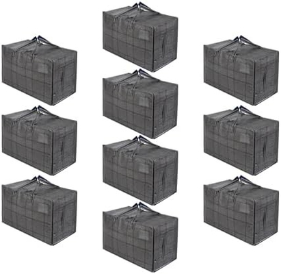 VENO 8 Pack Moving Bags, Moving Supplies, Moving Boxes, College Packing Storage Boxes With Lids Alternative, Heavy Duty