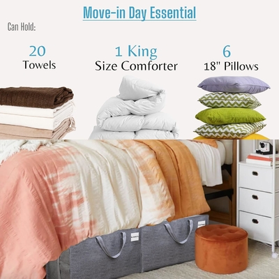 VENO 8 Pack Moving Bags, Moving Supplies, Moving Boxes, College Packing Storage Boxes With Lids Alternative, Heavy Duty
